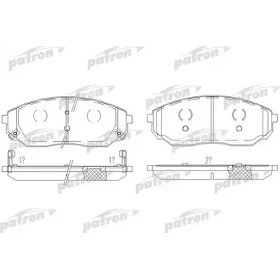 Колодки тормозные дисковые передн KIA: SORENTO 02- PATRON PBP1735
