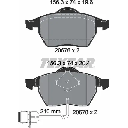 Колодки передние с противошумной пластиной Q+ AD 100/A6 91-97 TEXTAR 2067602