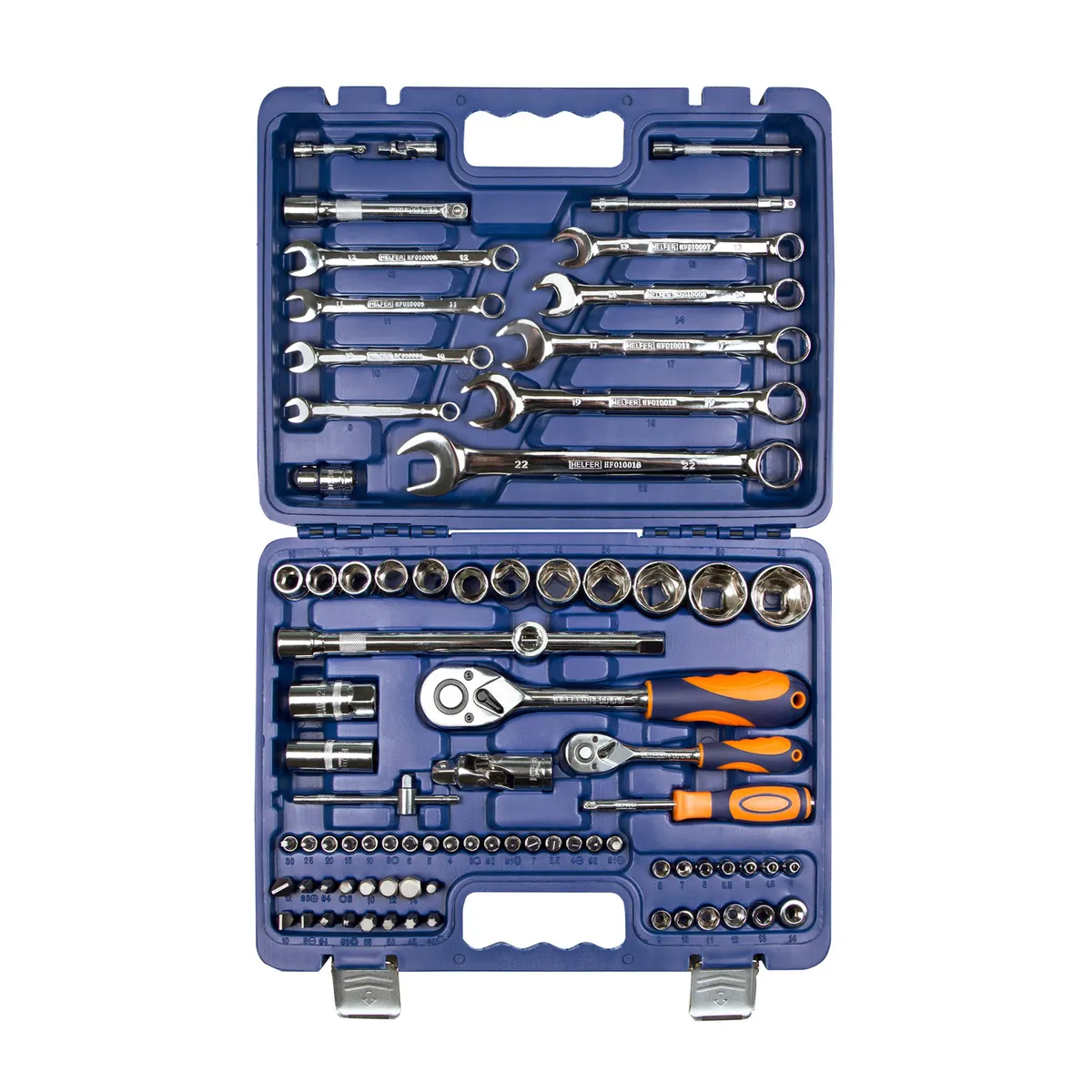 Набор инструмента 1/2Dr и 1/4Dr 82 пр, HELFER HELFER HF000010