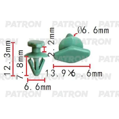 Клипса пластмассовая GM применяемость: фиксатор накладки двери PATRON P371592