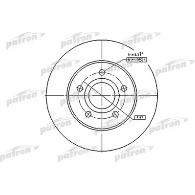 Диск тормозной передний JEEP: GRAND CHEROKEE 99-04 PATRON PBD5118