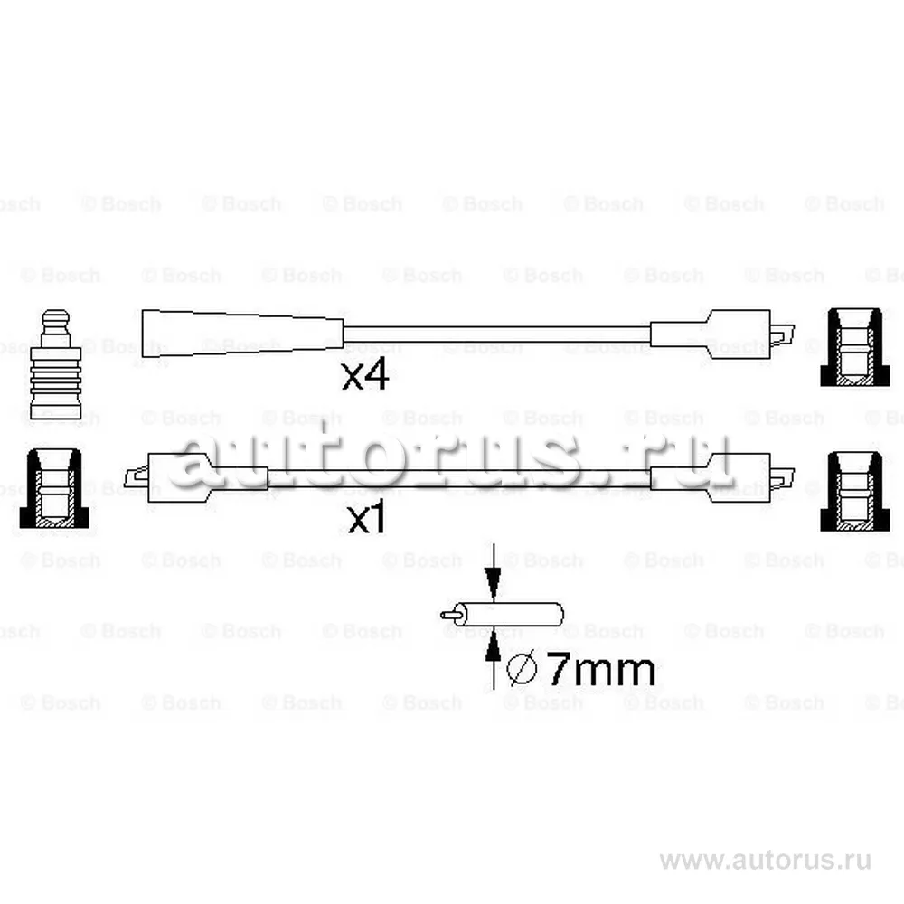 Комплект высоковольтных проводов BOSCH 0986356768