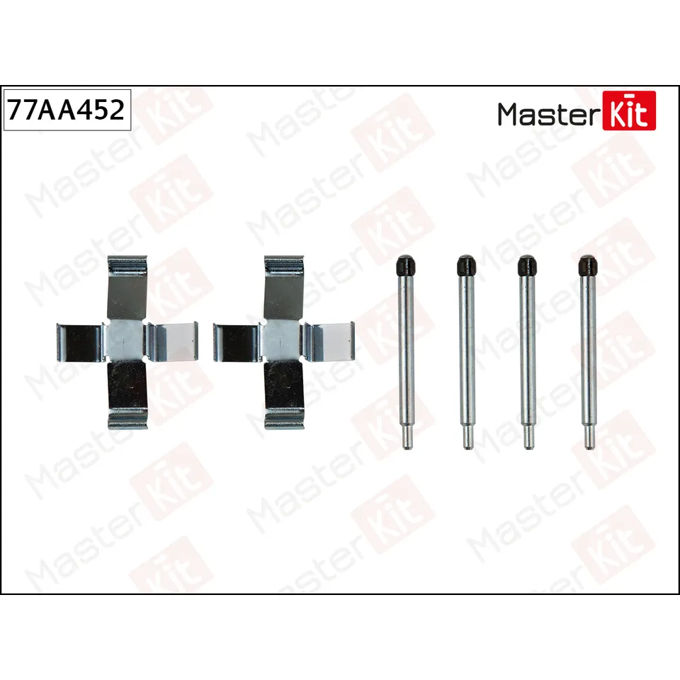 Комплект установочный тормозных колодок MASTERKIT 77AA452