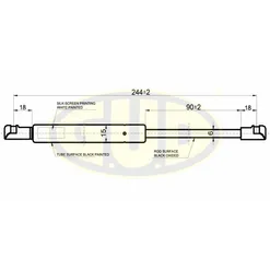 АМОРТИЗАТОР КАПОТА VOL S 60 11/00- 400N L244/90MM G.U.D ggs010194
