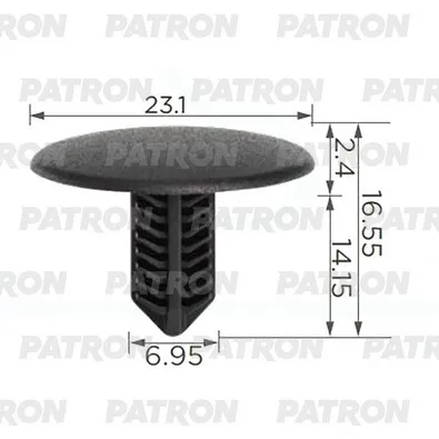 Клипса пластмассовая Subaru применяемость: крепление уплотнителя капота PATRON P37-3877