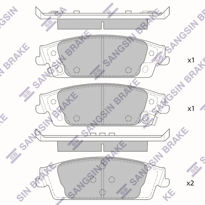 Колодки тормозные задние SANGSIN BRAKE SP4011
