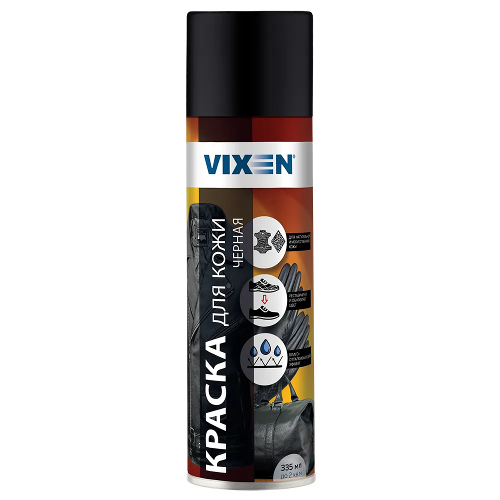 Крacка для кожи черная, аэрозоль 335 мл VIXEN VX90022