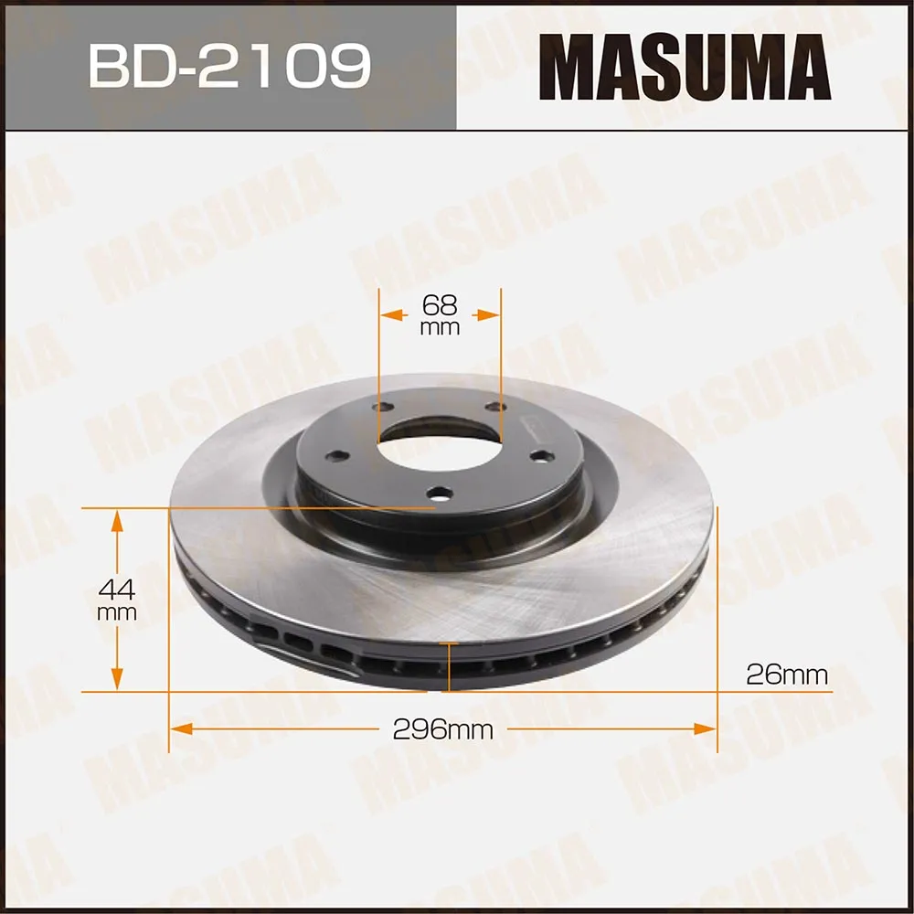 Диск тормозной (упаковка 2 шт, цена за 1 шт) MASUMA BD2109