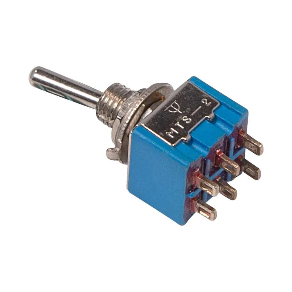 Тумблер 250V 3А (6c) ON-OFF-ON двухполюсный Micro (MTS-203), , Max Вт REXANT 36-4021