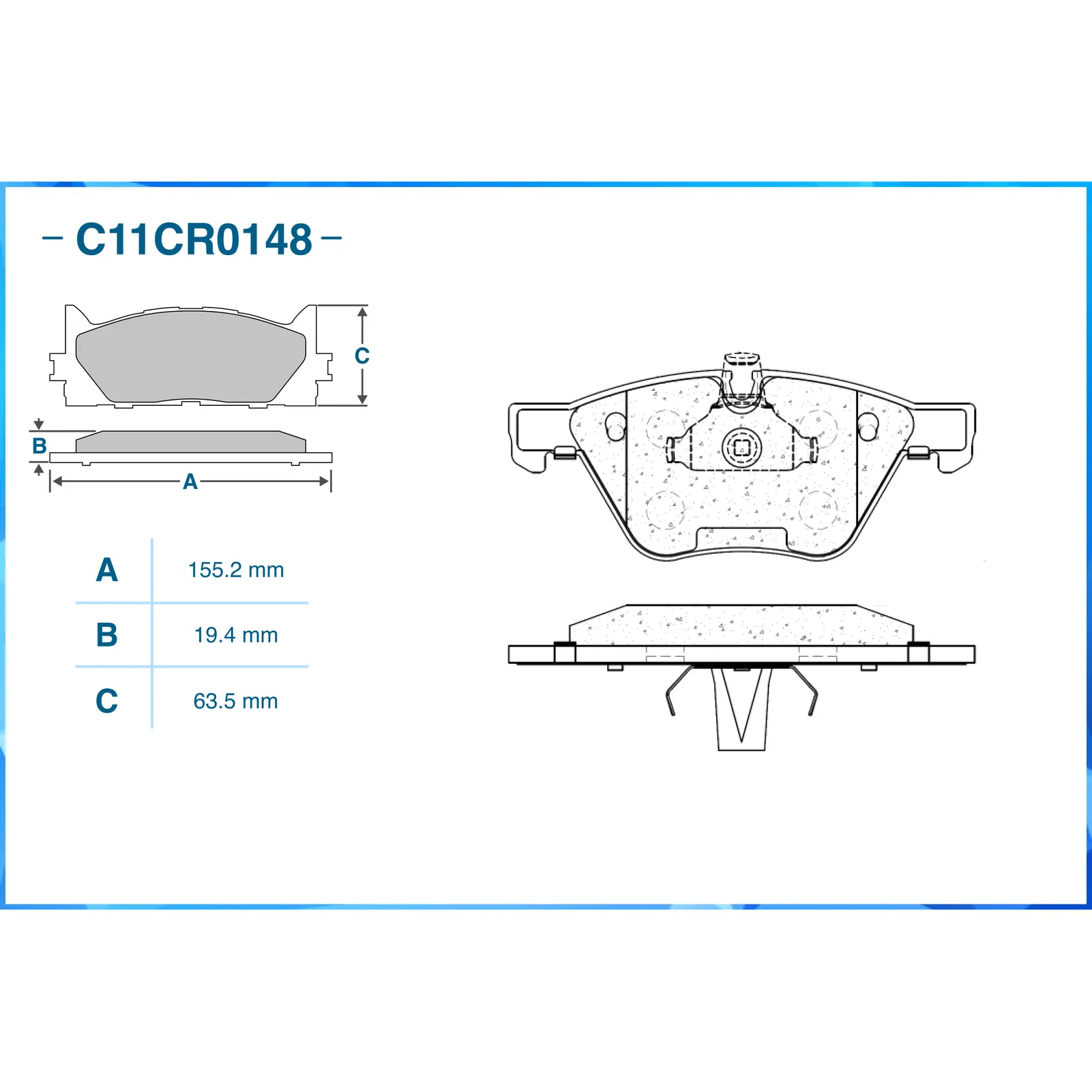 Колодки передние CWORKS C11CR0148