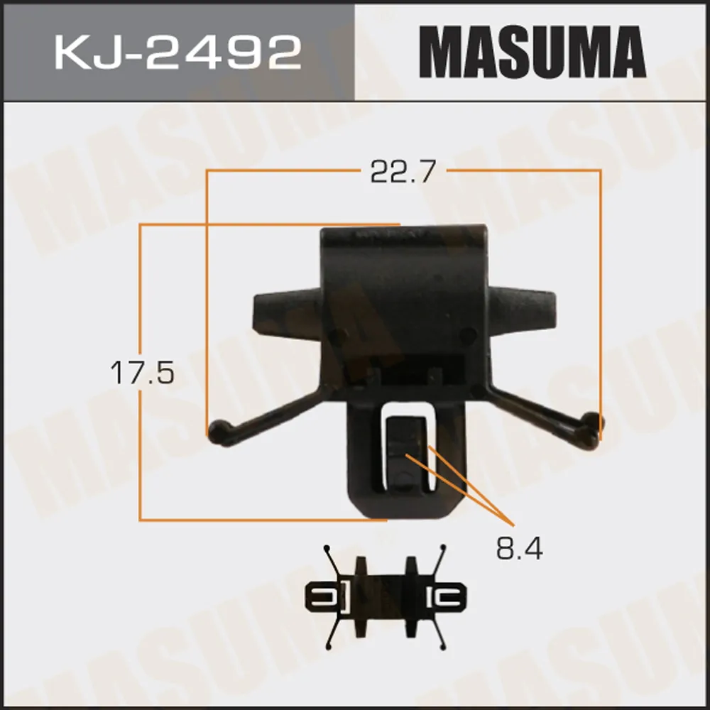 КЛИПСА АВТОМОБИЛЬНАЯ (АВТОКРЕПЕЖ) 2492 УП50 MASUMA KJ2492