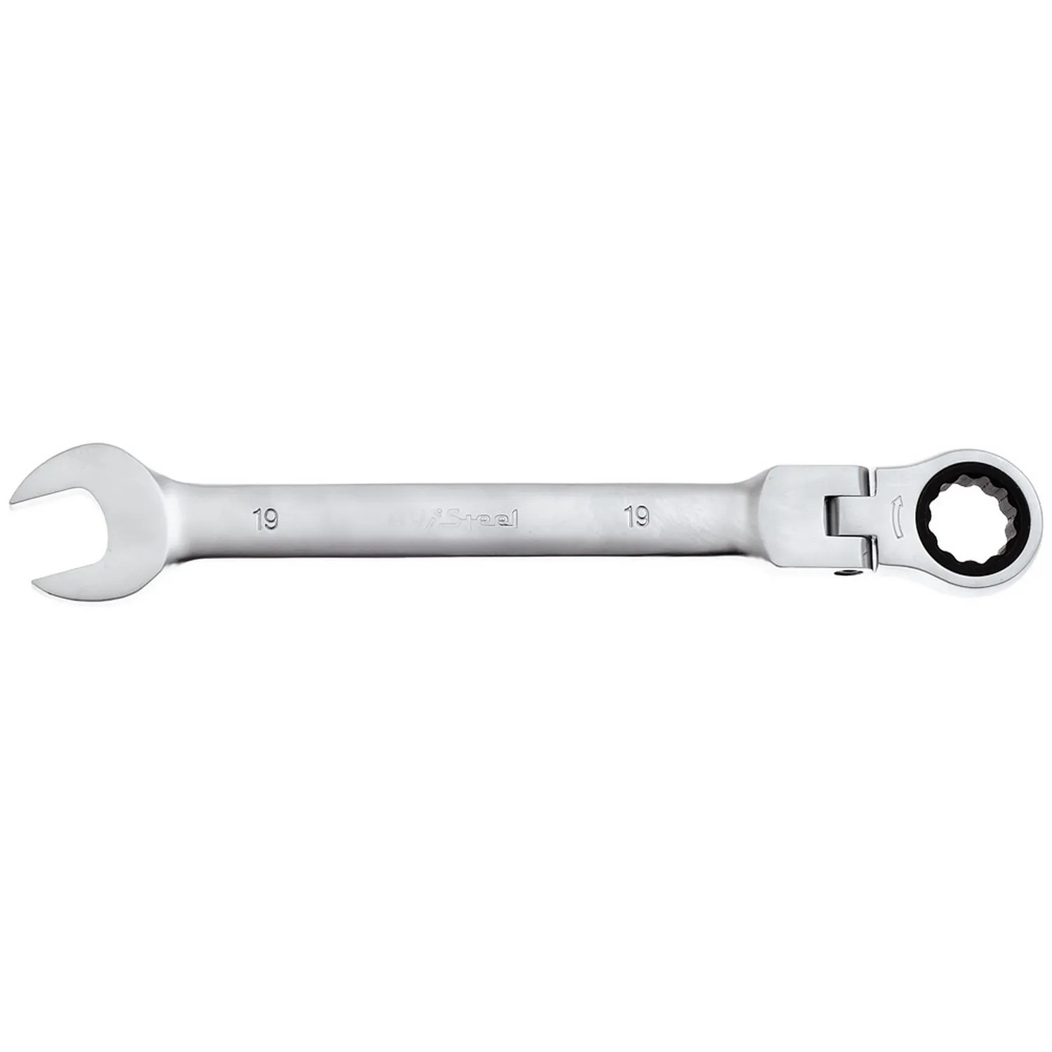 Ключ комбинированный, трещоточный, с шарниром, 19 мм AVSTEEL AV-315219