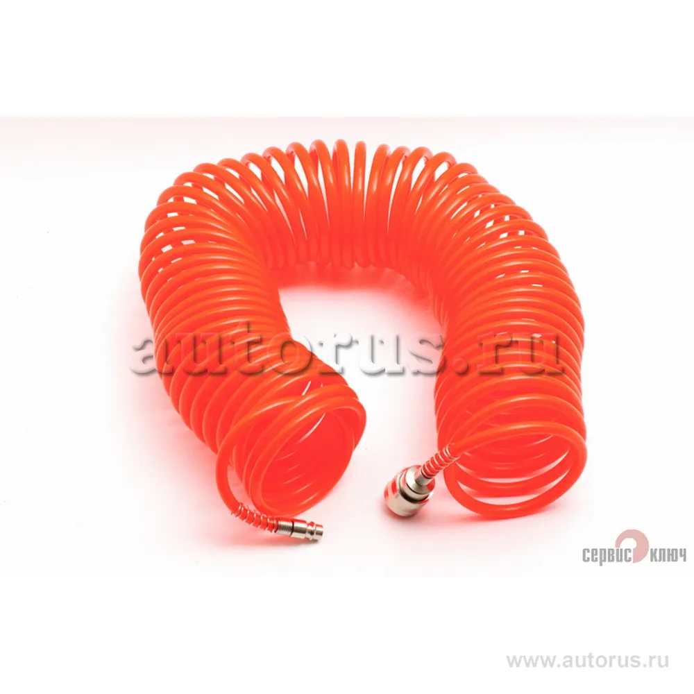 Шланг соединение рапид (EURO) 1/4"M;1/4"F, спиральный, d = 6.5 мм, D = 8 мм, длина 15 м Сервис ключ 70607