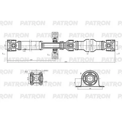 Вал карданный MERCEDES Sprinter (906) 2006-2018 PATRON PKR029