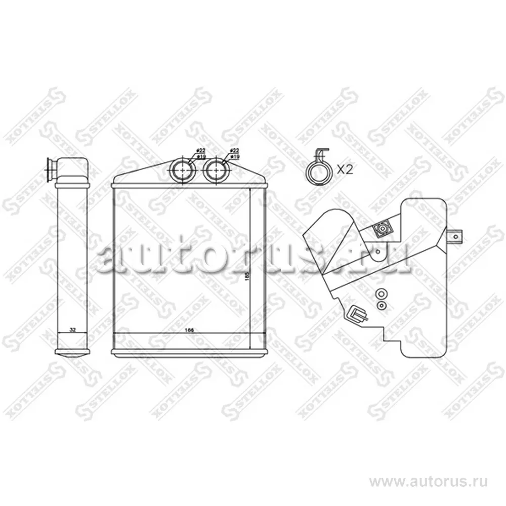 Радиатор печки Opel Signum/Vectra all 02> STELLOX 10-35122-SX
