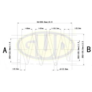 ПРУЖИНА ПЕР Renault Clio/Estate 1.2 16V/1.4 16V/1.6 16V 05/Modus 1.4/1.5 dCi/1.6 04 G.U.D GCS072958