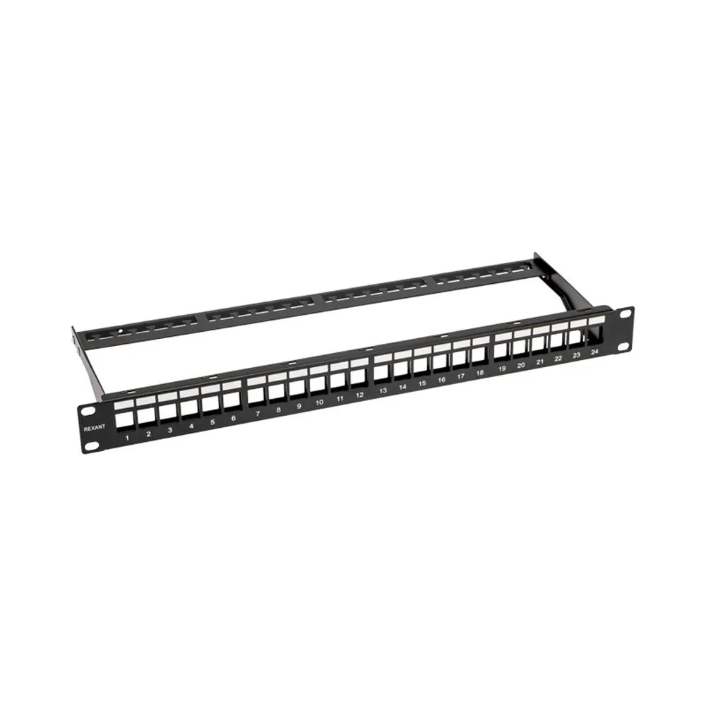 Панель коммутационная наборная 19, 1U, 24 порта, UTP PRO REXANT 02-0053