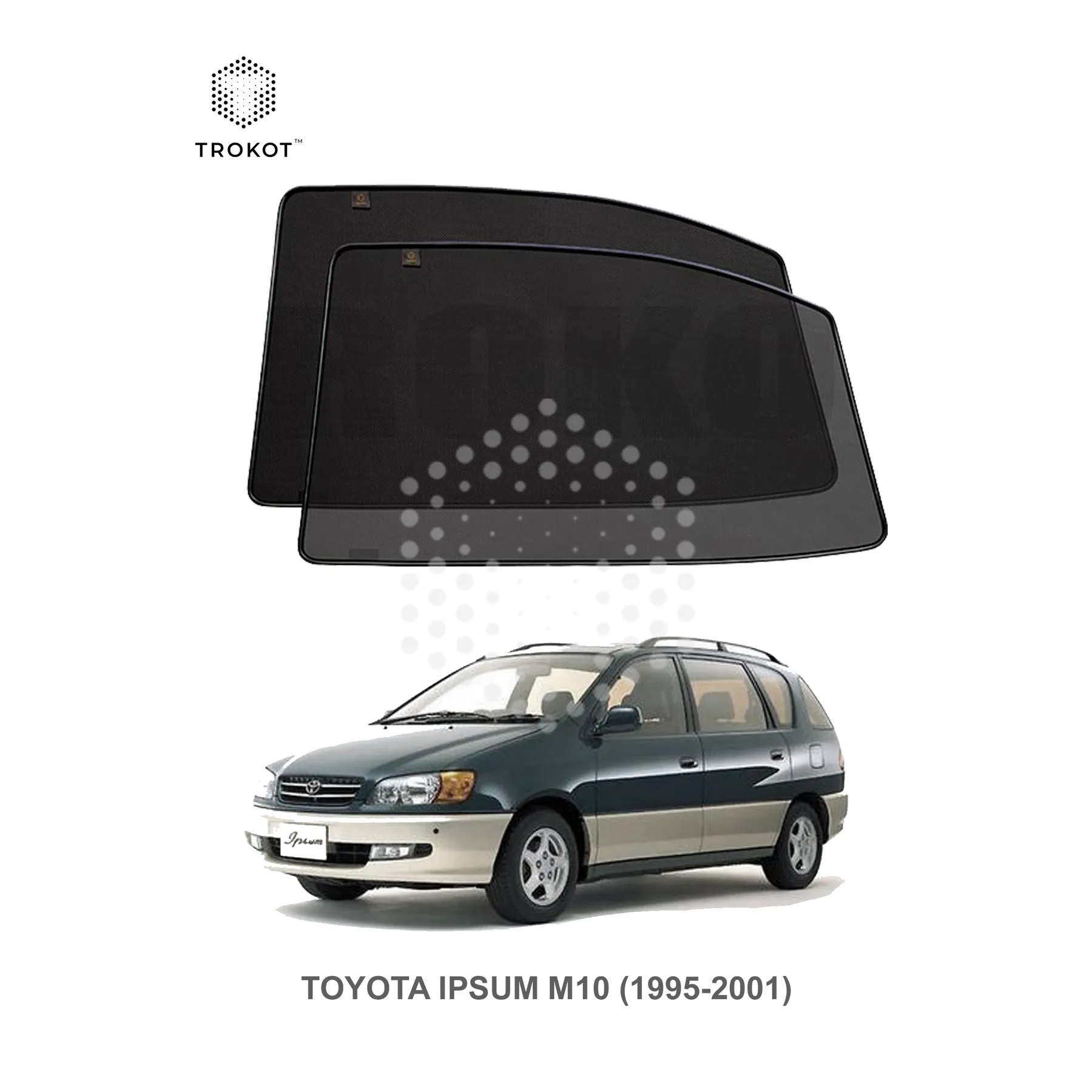 Комплект шторок на задние двери Toyota Ipsum (1) (M10) (1995-2001)