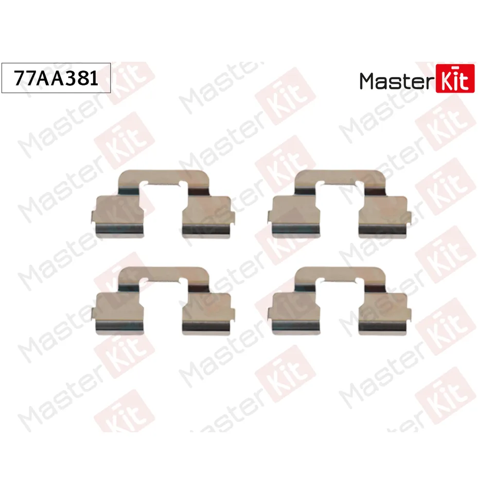 Комплект установочный тормозных колодок Citroen C4 II (B7) 2009 - MASTERKIT 77AA381