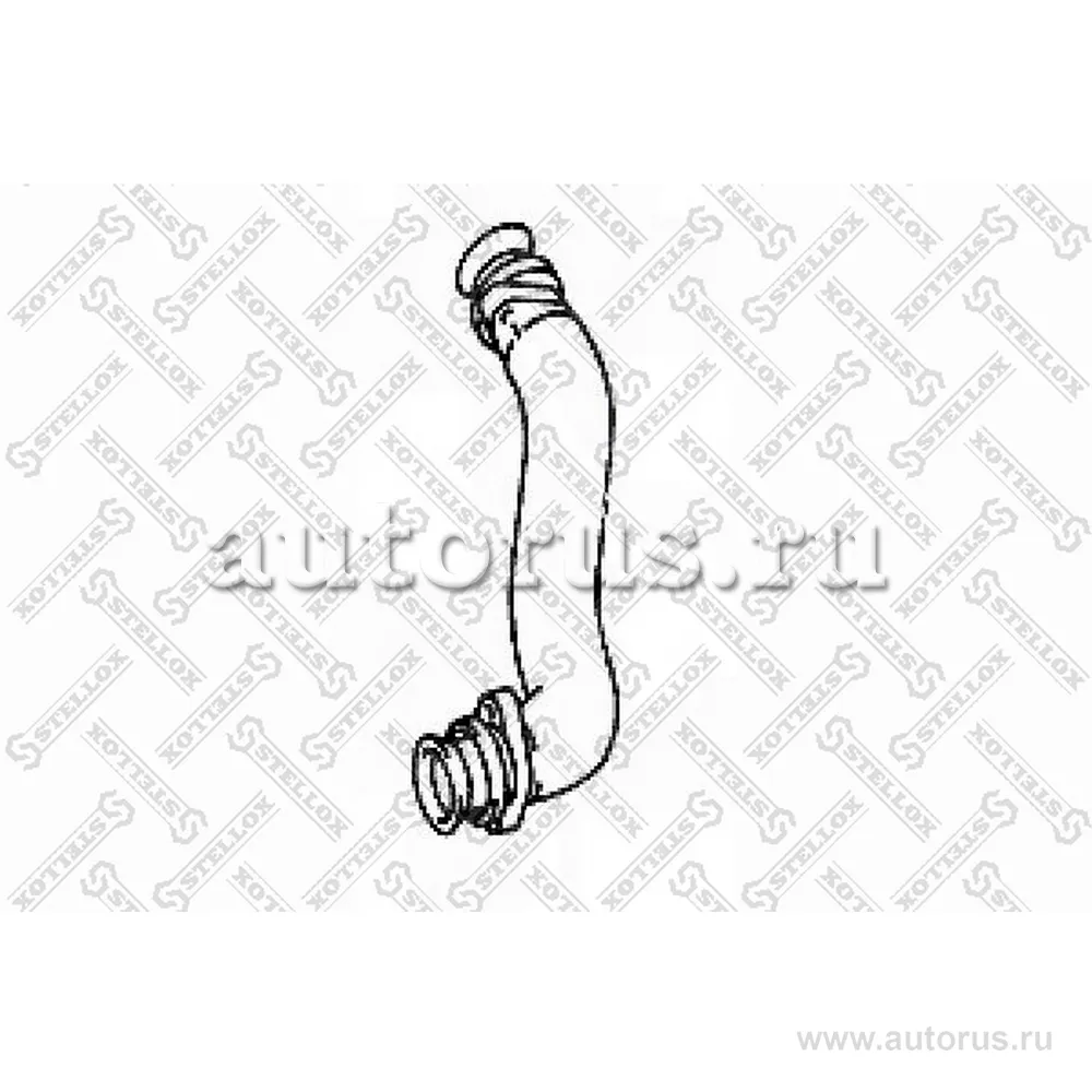 Труба глушителя к турбине левая, 2 изгб, с фланцами MB Actros STELLOX 82-03614-SX