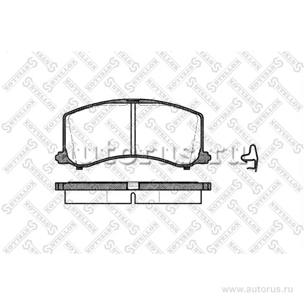 Колодки дисковые п. с антискрип. пластинами Toyota Cressida/HiLux STELLOX 606 002B-SX