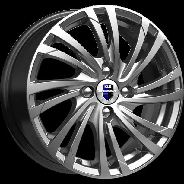 Диск литой R15 6J 4x114.3/67.1 ET40 КИК Мейола Дарк платинум 72964