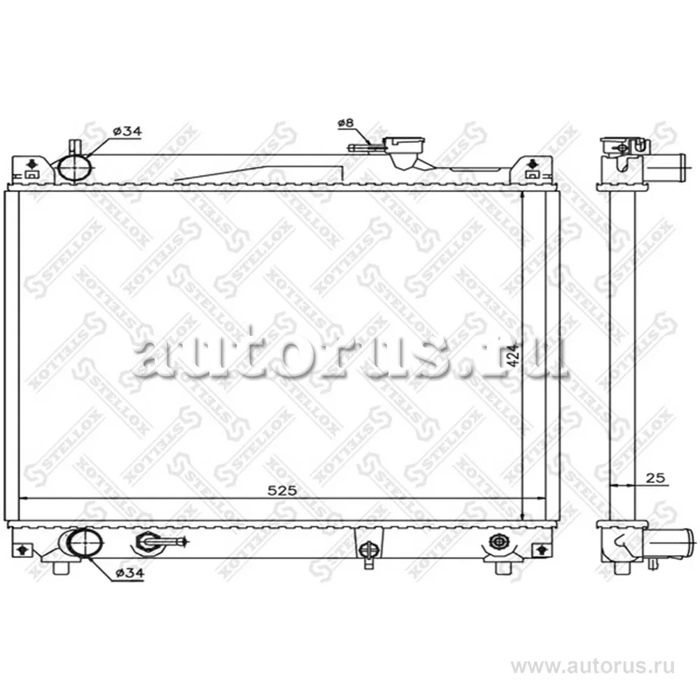 Радиатор системы охлаждения АКПП Suzuki Grand Vitara/Vitara 2.0i 9 STELLOX 10-25360-SX
