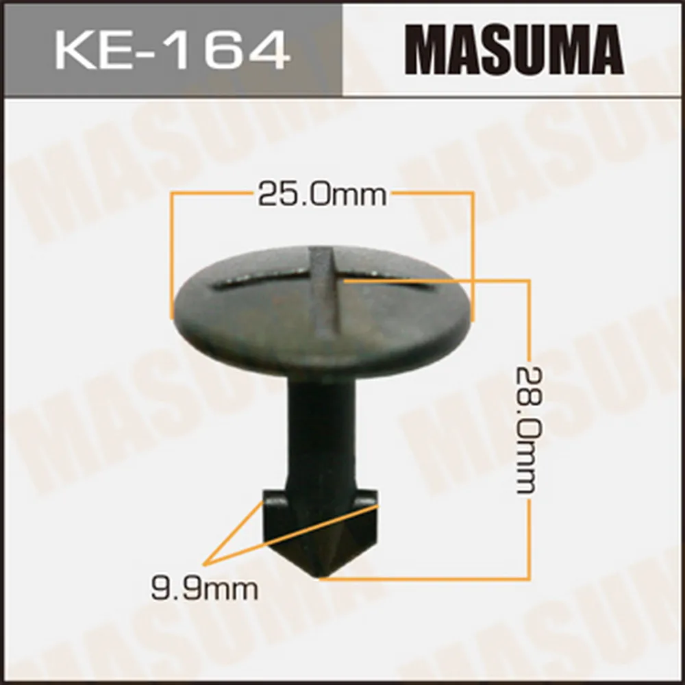 Клипса автомобильная (автокрепеж) MASUMA  164-KE  уп.50