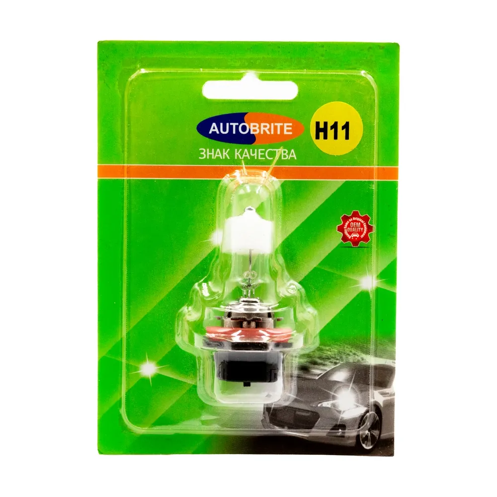 Лампа 12V H11 55W PGJ19-2 AUTOBRITE 1 шт. блистер A11001BC