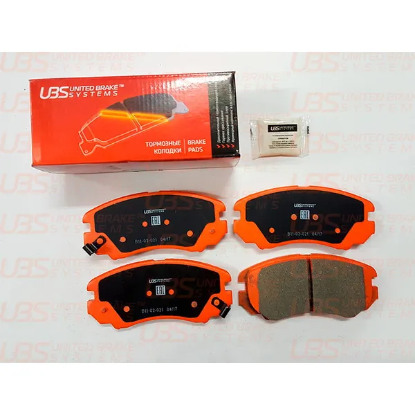 Тормозные колодки для HYUNDAI/KIA SOUL 09-/TUCSON 06-10/KIA SPORTAGE 04-/SONATA(TAGAZ)/VENGA передни UBS B1103021
