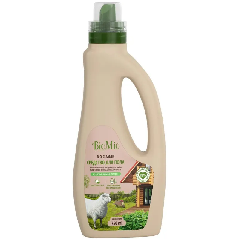 Средство для мытья пола BioMio BIO-CLEANER концентрат Мелисса 750мл 1459045