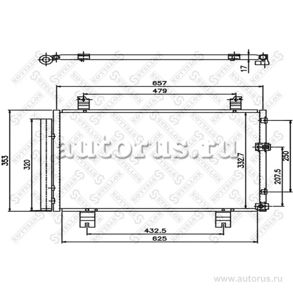 Радиатор кондиционера Lexus IS250 2.5i V6 24V 05> STELLOX 10-45681-SX