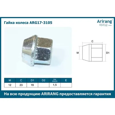 Гайка колеса М12 ARG173105