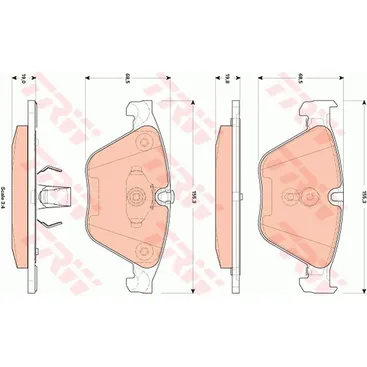 Колодки передние BMW 5 / 7 TRW GDB1854