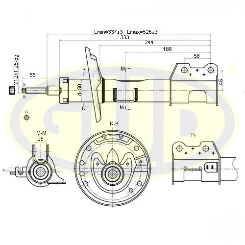 АМОРТИЗАТОР ПЕР ПРАВ ГАЗ OPL CORSA D 06-