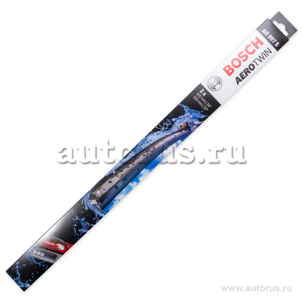 Щетка стеклоочистителя 600/550 мм бескаркасная комплект 2 шт BOSCH AERO 3 397 118 997