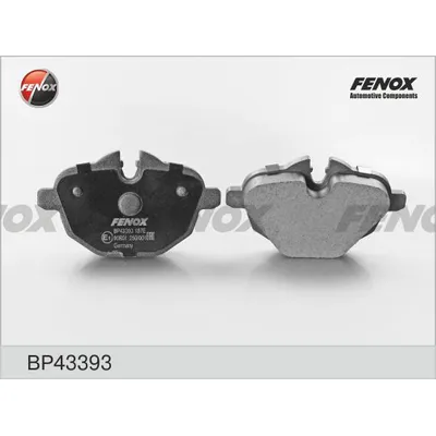 Колодки тормозные дисковые BMW 5 F10, X3 F25, 10 - ЗАДНИЕ FENOX BP43393