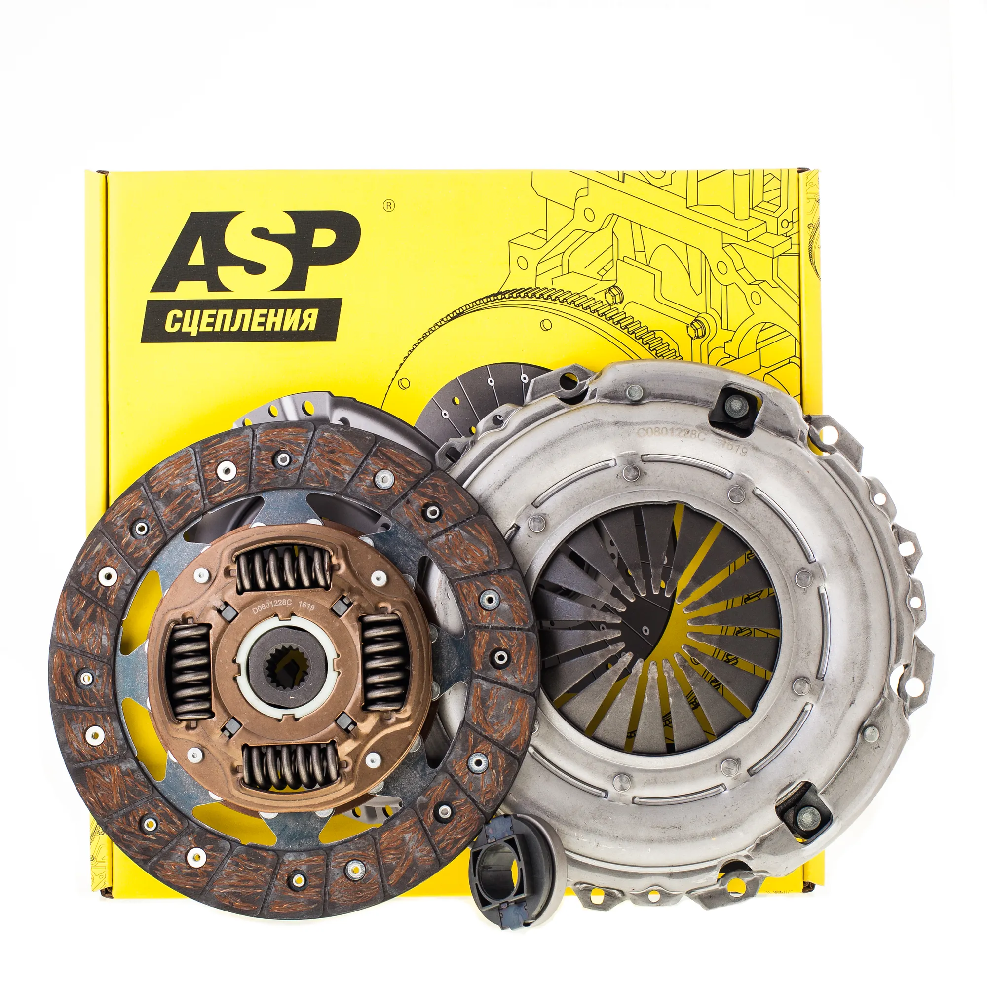 Сцепление в сборе PSA C4/Berlingo II/207/308/Partner II mot.1,6HDI ASP A0801228C