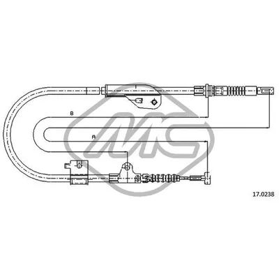 Трос ручника NIS PRIMERA P11 1,8 16V-DS-TDS ALL SX L Metalcaucho 82324