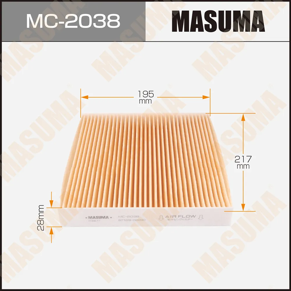 Фильтр салонный TOYOTA AVALON MASUMA MC-2038