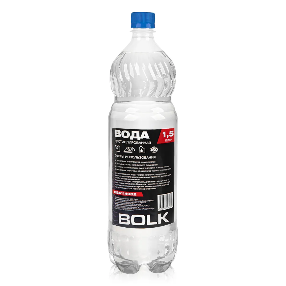 Вода дистиллированная 1,5л BOLK BBA114002