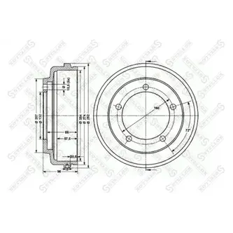 Барабан тормозной Ford Transit All 00> RWD STELLOX 6026-2511-SX