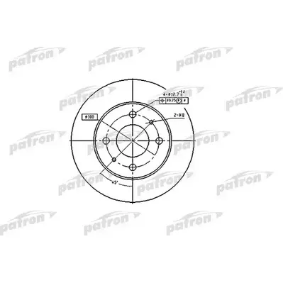Диск тормозной передний NISSAN: ALMERA I 95-00, ALMERA I HATCHBACK PATRON PBD4019