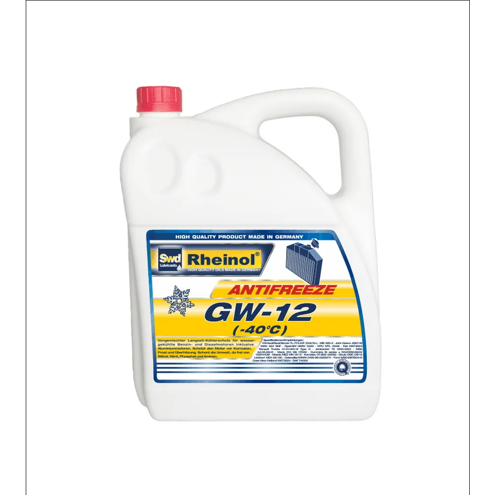 Антифриз SWD RHEINOL Antifreeze GW-12 G12+ готовый -40C розовый 5 л 39140,580