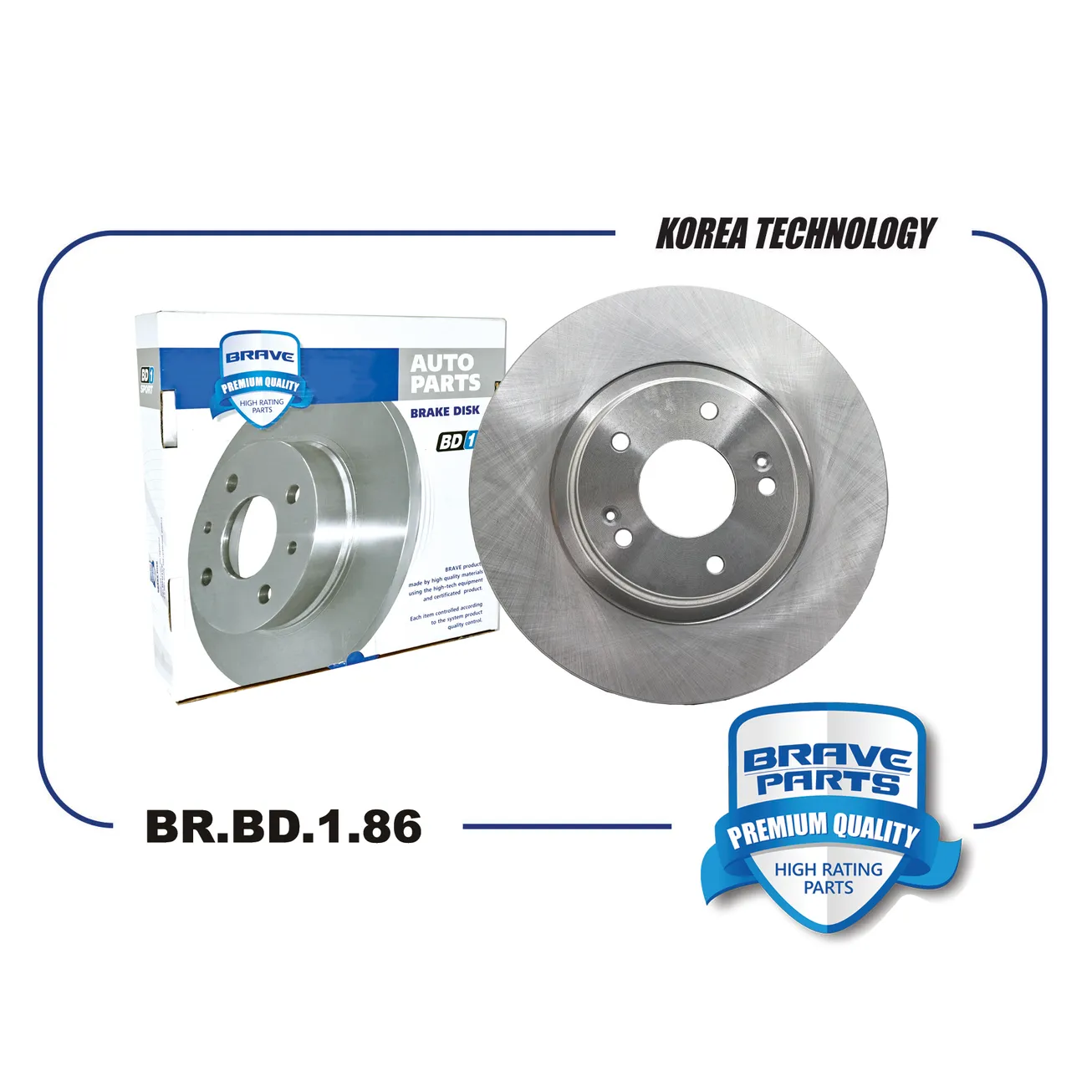 Диск тормозной передний HYUNDAI SONATA, KIA K5 20- BRAVE BR.BD.1.86