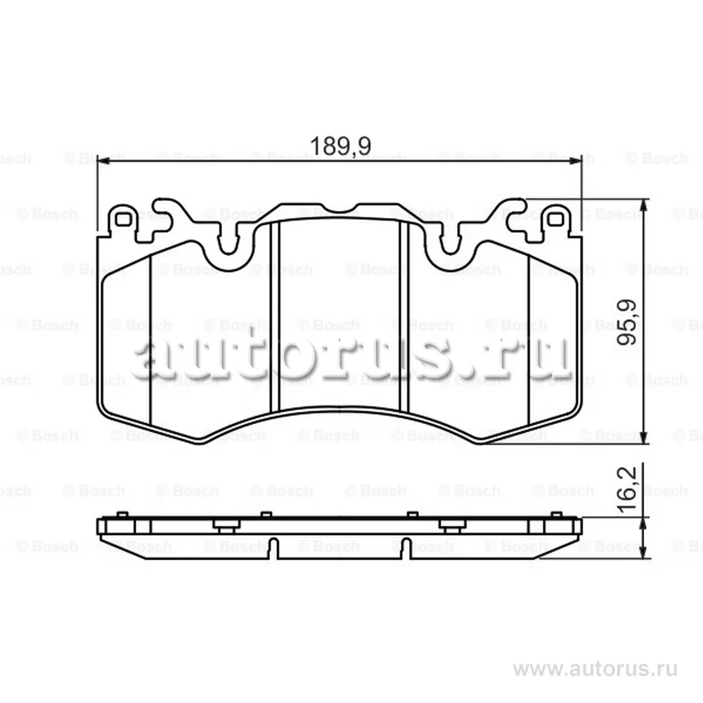 Колодки тормозные дисковые передн LAND ROVER: RANGE ROVER III (LM) 4.4 TD V8 4x4/5.0 V8 4x4 02-12, R BOSCH 0986494440