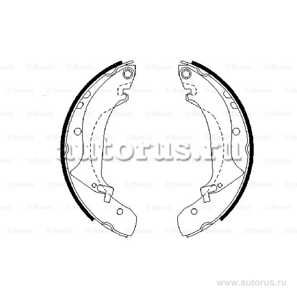 Колодки барабанные Land Rover Freelander 1.8i 2.0Di 98> BOSCH 0 986 487 642