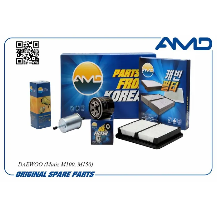 Комплект фильтров (масл+возд+топл) DAEWOO Matiz 98-> AMD AMD.SETF134