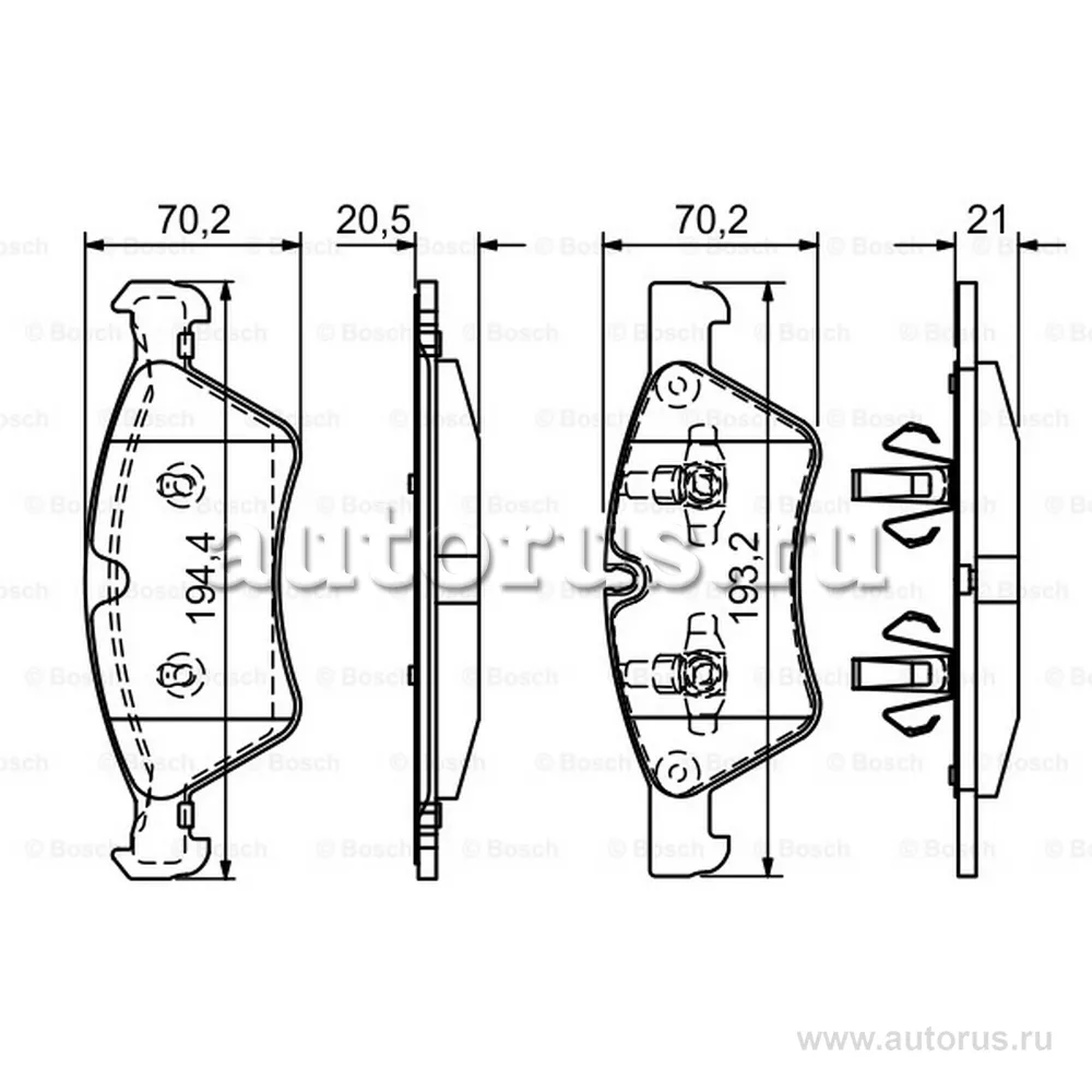 Колодки тормозные передние BOSCH 0 986 494 165