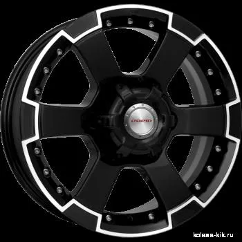 Диск литой R16 7J 6x139.7/92.5 ET38 КИК M56 Алмаз черный 13538